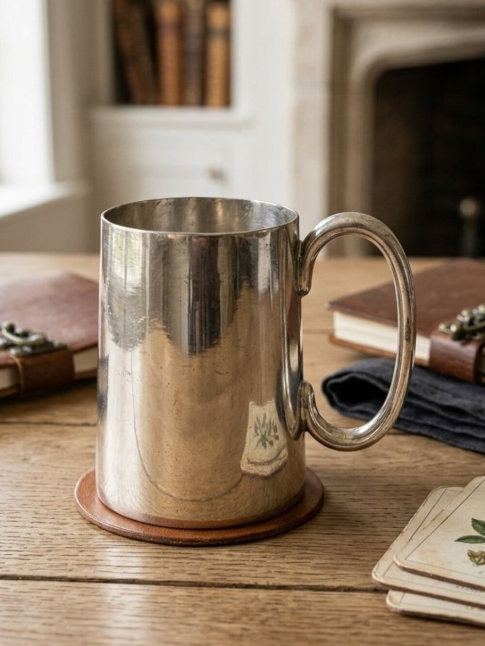 Antique Silver Plated Tankard Mug